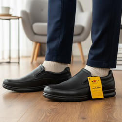 کفش طبی چرم بی بند برند فرزین