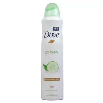 اسپری ضد تعریق با رایحه خیار و چای سبز داو مدل مدل go fresh حجم 250 میل