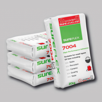 چسب کاشی و سرامیک پودری 7004 sure flex سفید (مخصوص اسلب)
