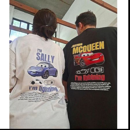 تیشرت کاپلی طرح انیمیشن Cars – مدل لایتنینگ مککوئین و سالی( قیمت دونه ای هست)