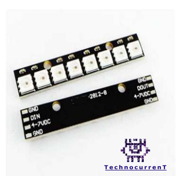 ماژول LED RGB خطی 8 تایی WS2812