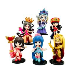 فیگور yeloli princess  ارتفاع 9cm ست 6 عددی کد 17146