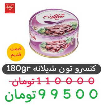کنسرو ماهی تون در روغن شیلانه مقدار 180 گرم بسته 24عدد