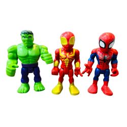 فیگور شخصیت هالک و مرد عنکبوتی پک 3 عددی Hasbro