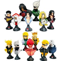 فیگور انیمه ناروتو Naruto مدل نیم تنه پک 14 عددی ارتفاع: 18_14 cm کد 103429