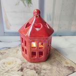 جا شمعی وارمر سفالی لعاب دار مدل فانوس عشق