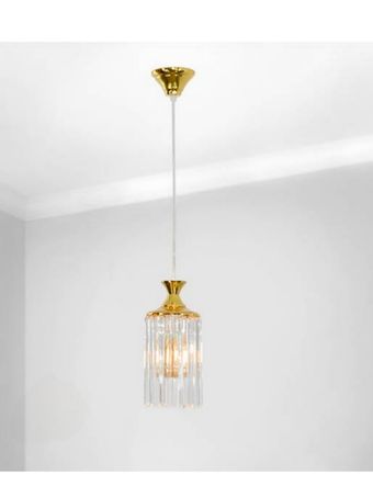 لوستر کریستالی طلایی