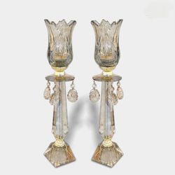 شعمدان کریستالی لوکس مناسب آینه کنسول آینه شمعدان جهیزیه مدرن و کلاسیک