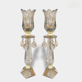 شعمدان کریستالی لوکس مناسب آینه کنسول آینه شمعدان جهیزیه مدرن و کلاسیک