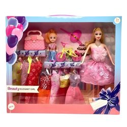 باربی با بچه با لباس و اکسسوری کد 2_753