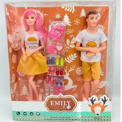 باربی امیلی Emily زن و مرد با اکسسوری کد 3095