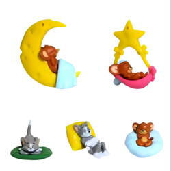 فیگور تام و جری Tom and Jerry ست 5 عددی ارتفاع 5cm کد 988