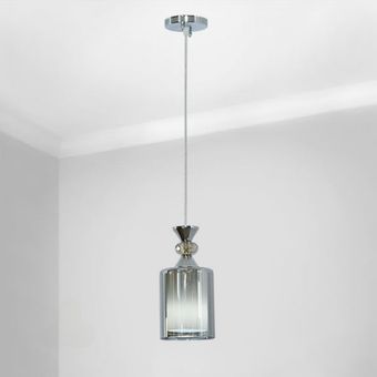 لوستر آویز تک شعله لهستانی مدرن رنگ سیلور