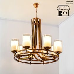 لوستر مدرن 8 شاخه پروفیل نسکافه‌ای مدل AD-86