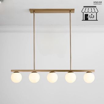 لوستر لاینر پنج شعله مولکولی آویز خطی جزیره و آشپزخانه