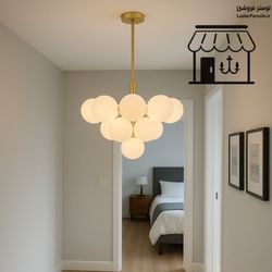 لوستر مدرن اتاق خواب مولکولی ترند سال