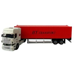 ماکت فلزی کامیون کانتینردار مقیاس 1/50 برند HY-Trucks کد 5012-23