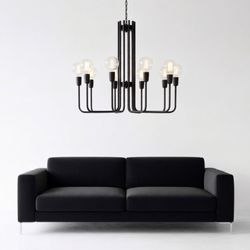 لوستر فلزی مدرن مدل لومینا مشکی در انواع رنگبندی و سایز