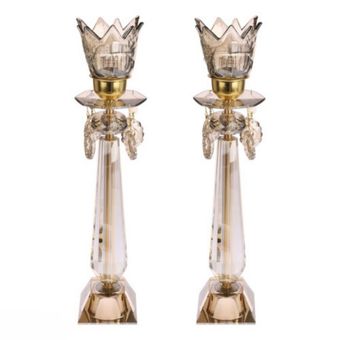 جاشمعی لوکس کریستالی مدرن و ترند مناسب آینه کنسول مدرن مینیمال کلاسیک شعمدان عروس