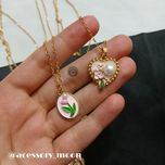 گردنبند میناکاری طلایی