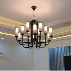 لوستر مدرن لومینا لهستانی 6شعله مشکی