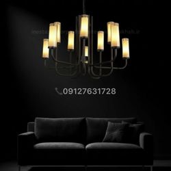 لوستر فلزی دوگلس مدرن مشکی در انواع رنگبندی و سایز