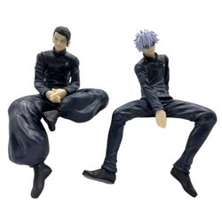 فیگور نشسته گوجو و گتو انیمه جوجوتسو کایزن ست 2 عددی ارتفاع 12cm