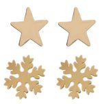 گوشواره زنانه مدل برف و ستاره مجموعه دو عددی*739