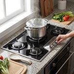 اجاق گاز صفحه‌ای پنج شعله استیل البرز مدل G5901s