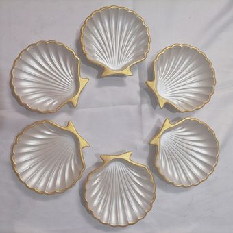 مجموعه ظروف هفت سین 6 پارچه مدل صدف