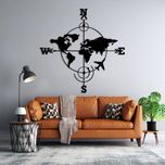 استیکر دیواری طرح جهات جغرافیایی کد 003