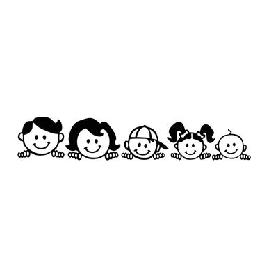 برچسب بدنه خودرو طرح Family کد 001