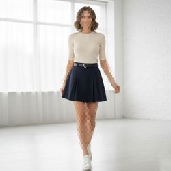 شلوارک دامنی با پارچه ترک