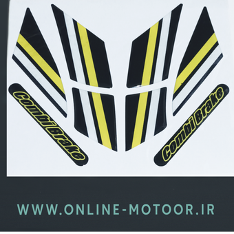 پدبرچسب گلگیر جلو موتور سیکلت وارون مدل W-11-YLW مناسب برای هوندا کلیک در بسته 8 عددی