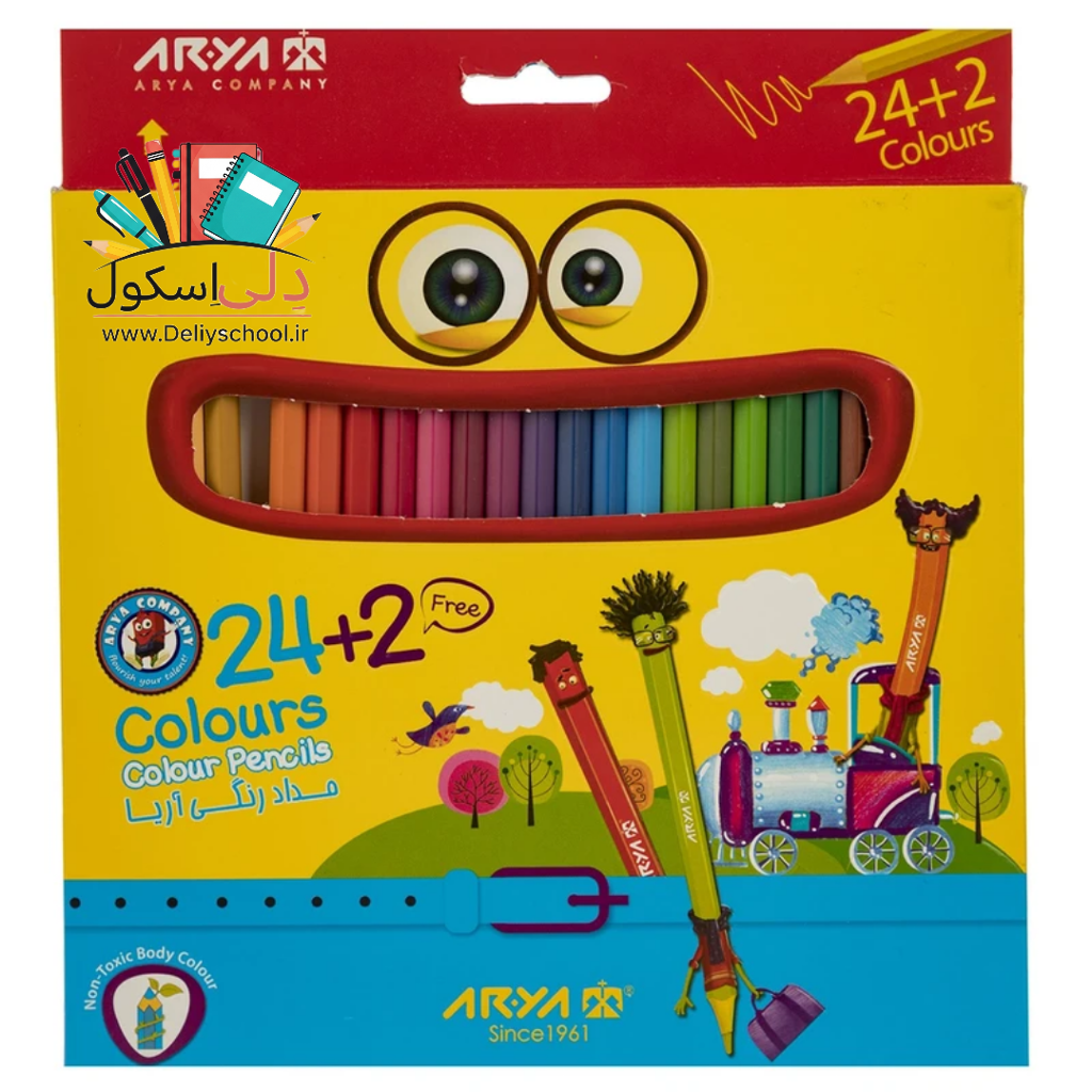 مداد رنگی 224 رنگ آریا ARYA