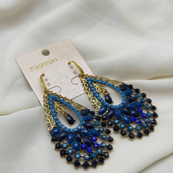 گوشواره طرح جواهر نگینی