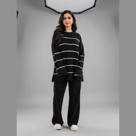 ست بلوز شلوار بافت پینترستی زنانه دخترانه