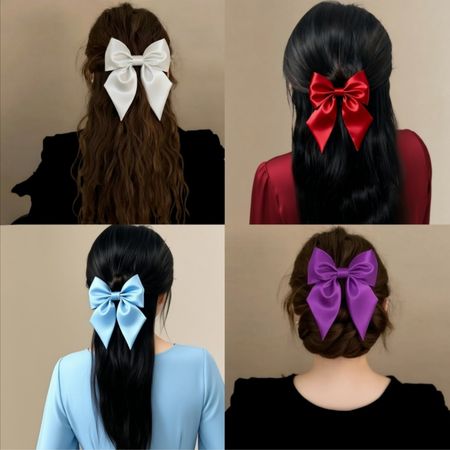 گیره فلزی فرانسوی پاپیونی ساتن ابریشم