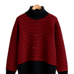 پلیور بافت یقه اسکی راه راه زنانه و دخترانه