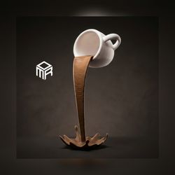 فنجان قهوه ی  معلق