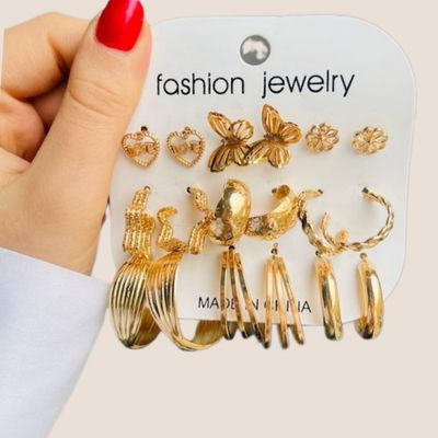 پک گوشواره 9 جفتی فشن اقتصادی