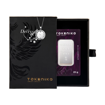 شمش نقره 20 گرمی ضد جعل توکنیکو