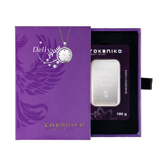شمش نقره 100 گرمی ضد جعل توکنیکو