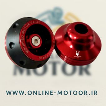 پروتکشن چرخ جلو موتور سیکلت مدل W-83-RD بسته 2 عددی ( رنگ قرمزـ مشکی)