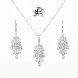 نیم ست نقره زنانه دلی سیلور مدل طناز کد A8