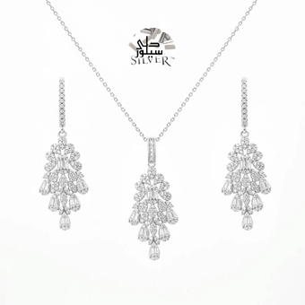 نیم ست نقره زنانه دلی سیلور مدل طناز کد A8