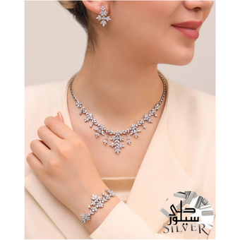 سرویس نقره زنانه دلی سیلور مدل دیبا لوکس کد B5