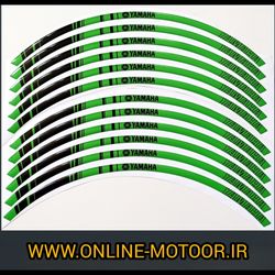 برچسب دور رینگ موتور سیکلت وارون مدل W-44-GREEN مناسب برای یاماها آیروکس بسته 12 عددی