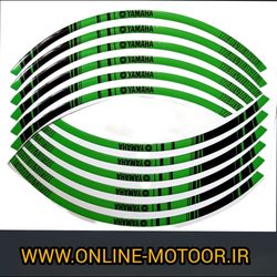 برچسب دور رینگ موتور سیکلت وارون مدل W-44-GREEN مناسب برای یاماها آیروکس بسته 12 عددی