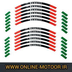 پد برچسب دور رینگ موتورسیکلت مدل W-20-ITALI مناسب برای بنلی بسته 12 عددی